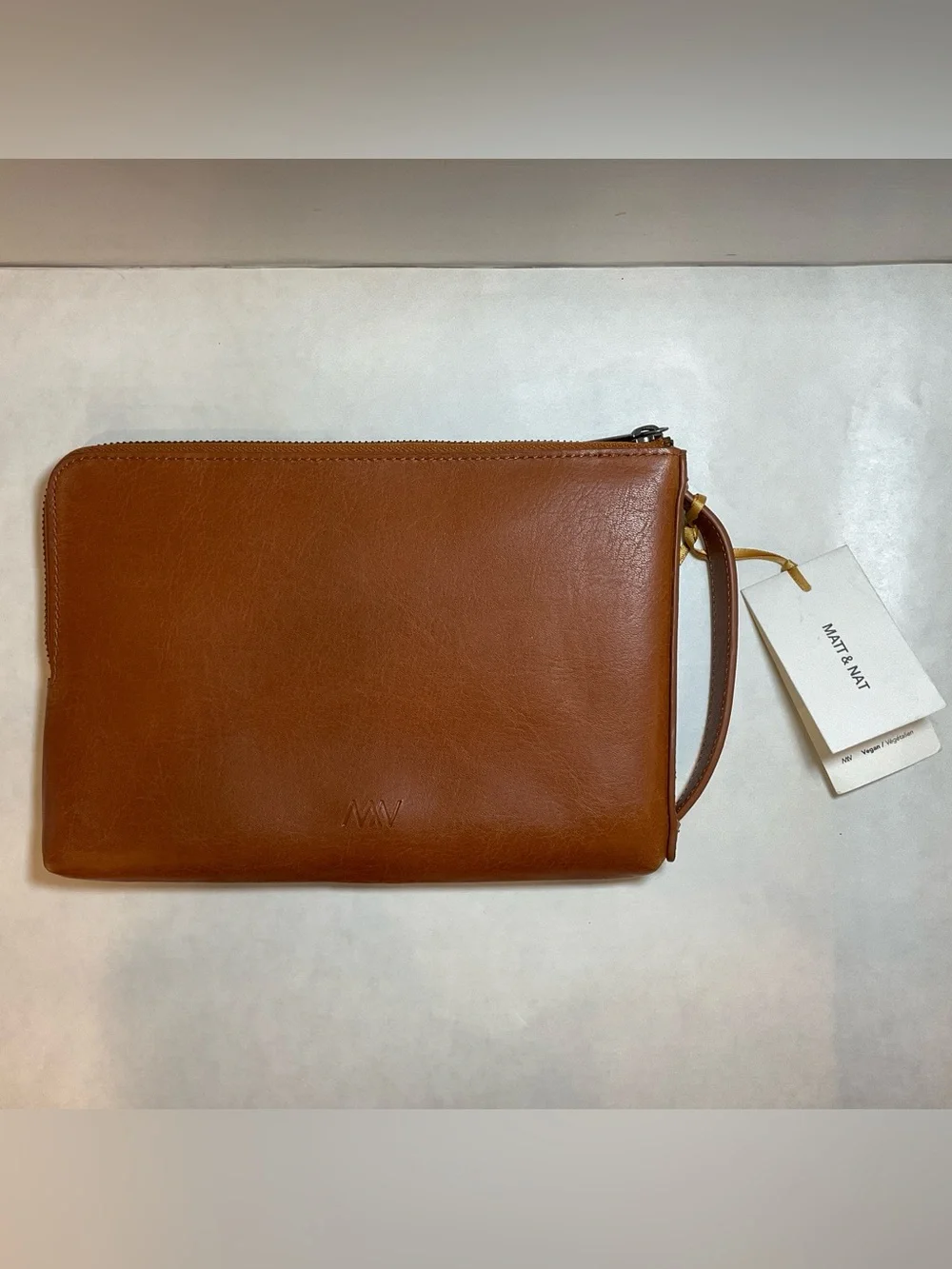 Matt & Nat Brown Leather Wristlet Clutch